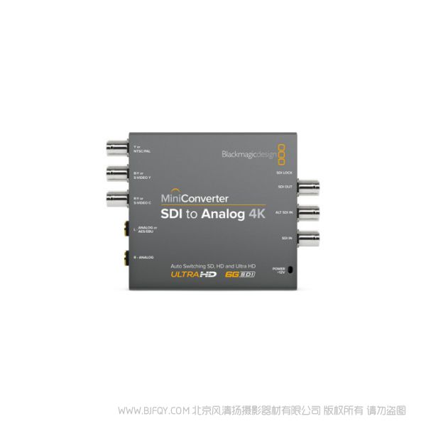 BMD Mini Converter SDI to Analog 4K SD、HD、3G和6G-SDI视频转换为模拟HD/SD分量、NTSC和PAL视频