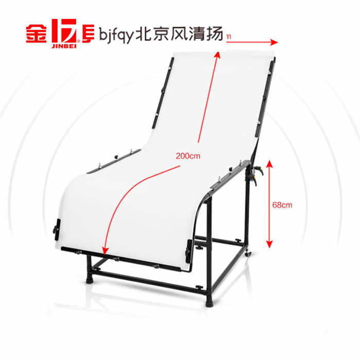 金贝QH80专业拍摄台80*200淘宝产品拍摄静物台配合摄影灯用摄影台